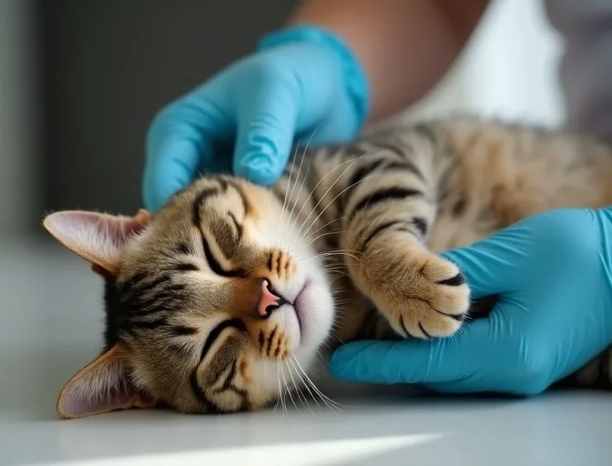 Specialist carefully handling a deceased cat with dignity in Knoxfield